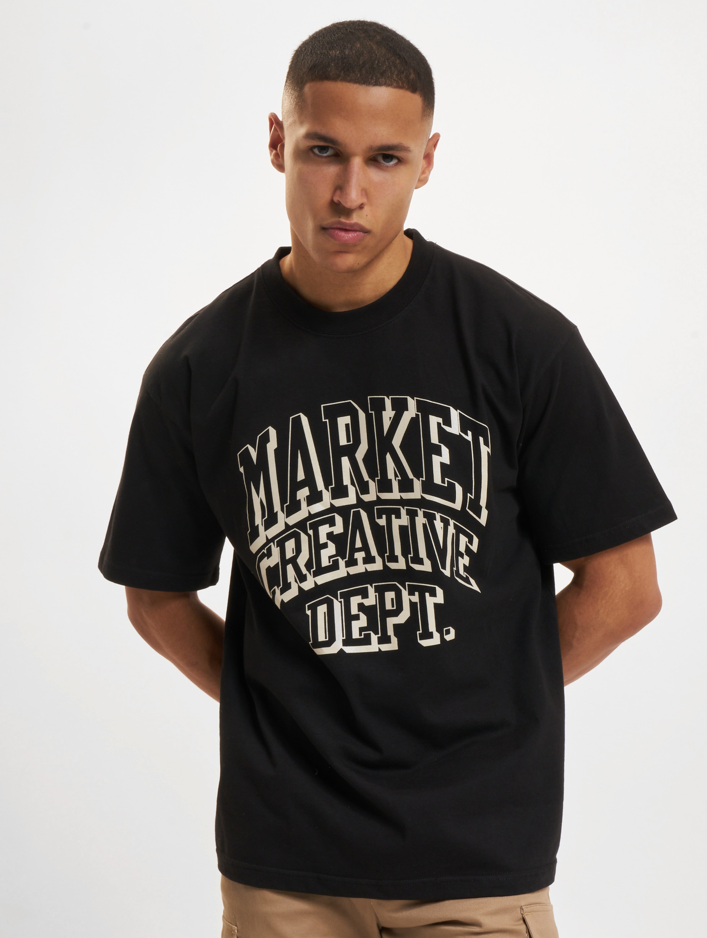Market Creative Dept Arc T-Shirt Mannen op kleur zwart, Maat L