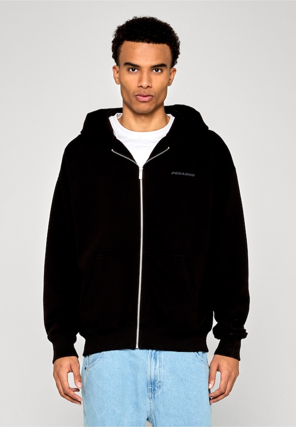 PEGADOR Logo Oversized Sweat Zip Hoodies-0