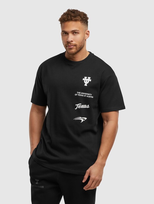 Mister Tee Upscale Texas Longhorns Leather Oversize Tee-0