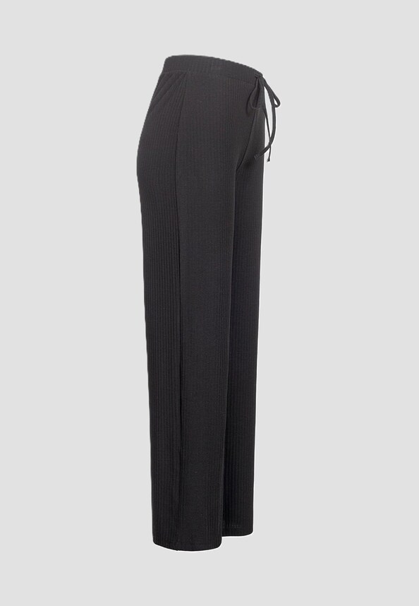 Pieces Damen Ribbed Stoffhose-0