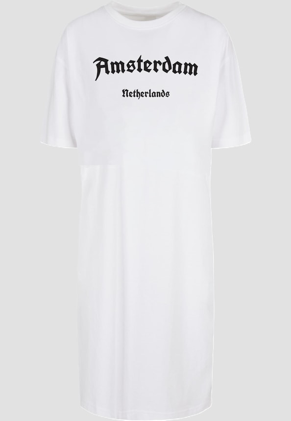 Ladies Amsterdam Organic Oversized Slit Tee Dress-2