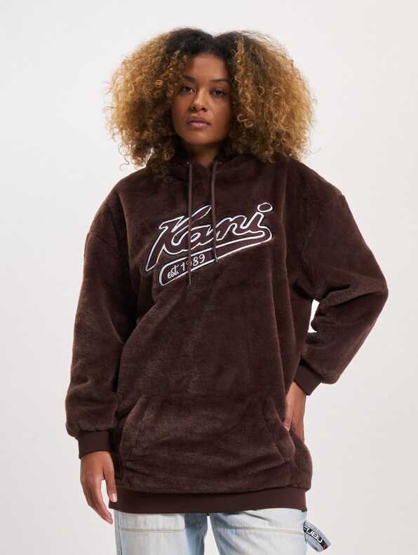 Varsity Vegan Fur Hoodie-0