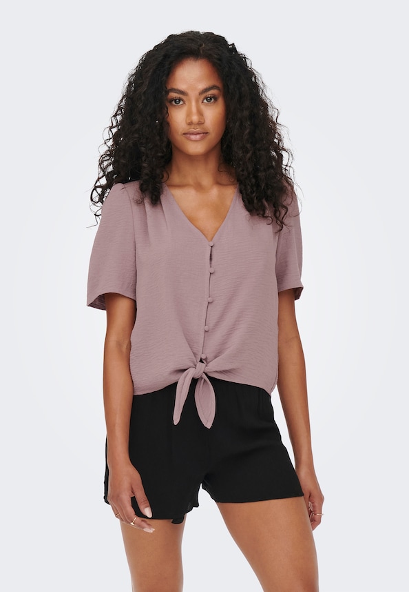 ONLY Damen V-Neck Top-3