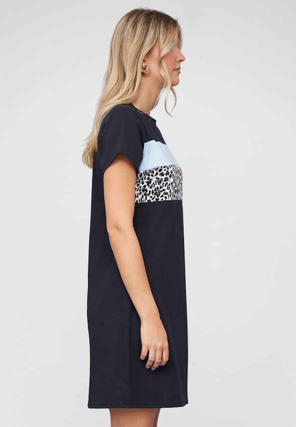 T-Shirt Dress Colorblock-3