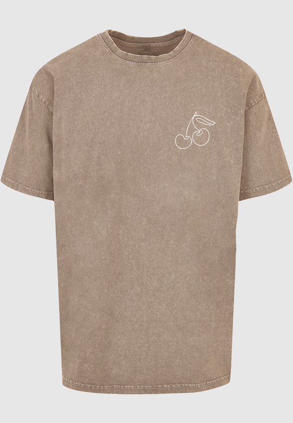 Cherry Acid Washed Oversize Tee-2