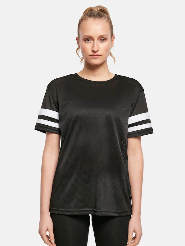 Ladies Mesh Stripe Tee-2