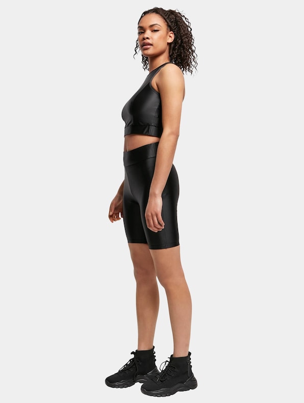 Ladies Highwaist Shiny Metallic Cycle-3