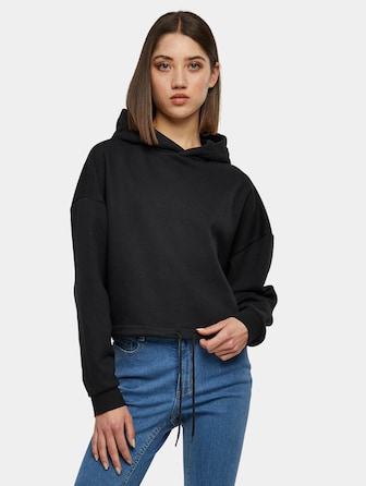 Ladies Cropped Oversized Hoodie
