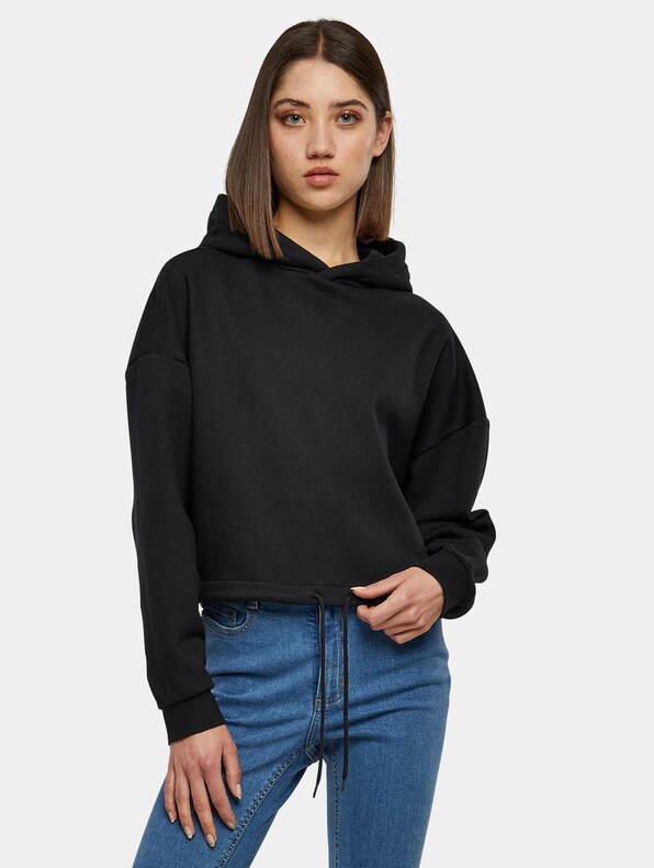 Ladies Cropped Oversized Hoodie-0