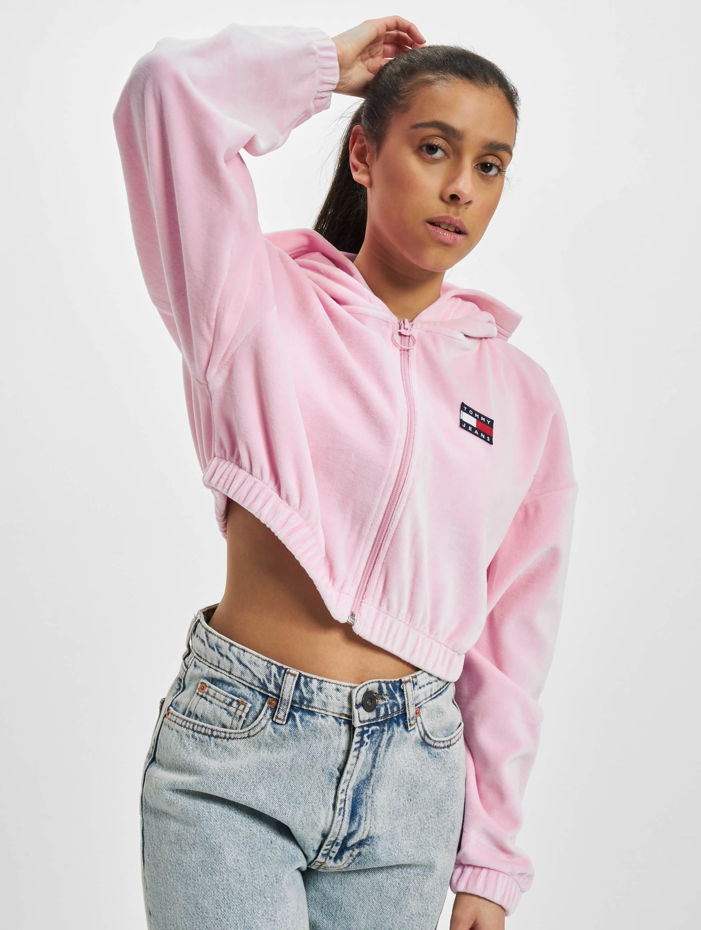 Tommy crop sale hoodie