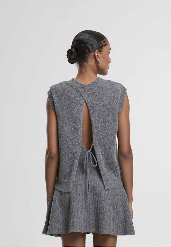 NMNOLA S/L O-NECK KNIT VEST FWD-1