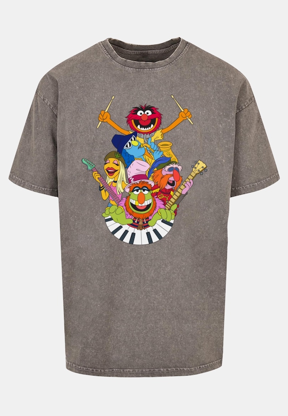 Muppets - Dr. Teeth and The Electric Mayhem Acid Washed Oversized Tee-4