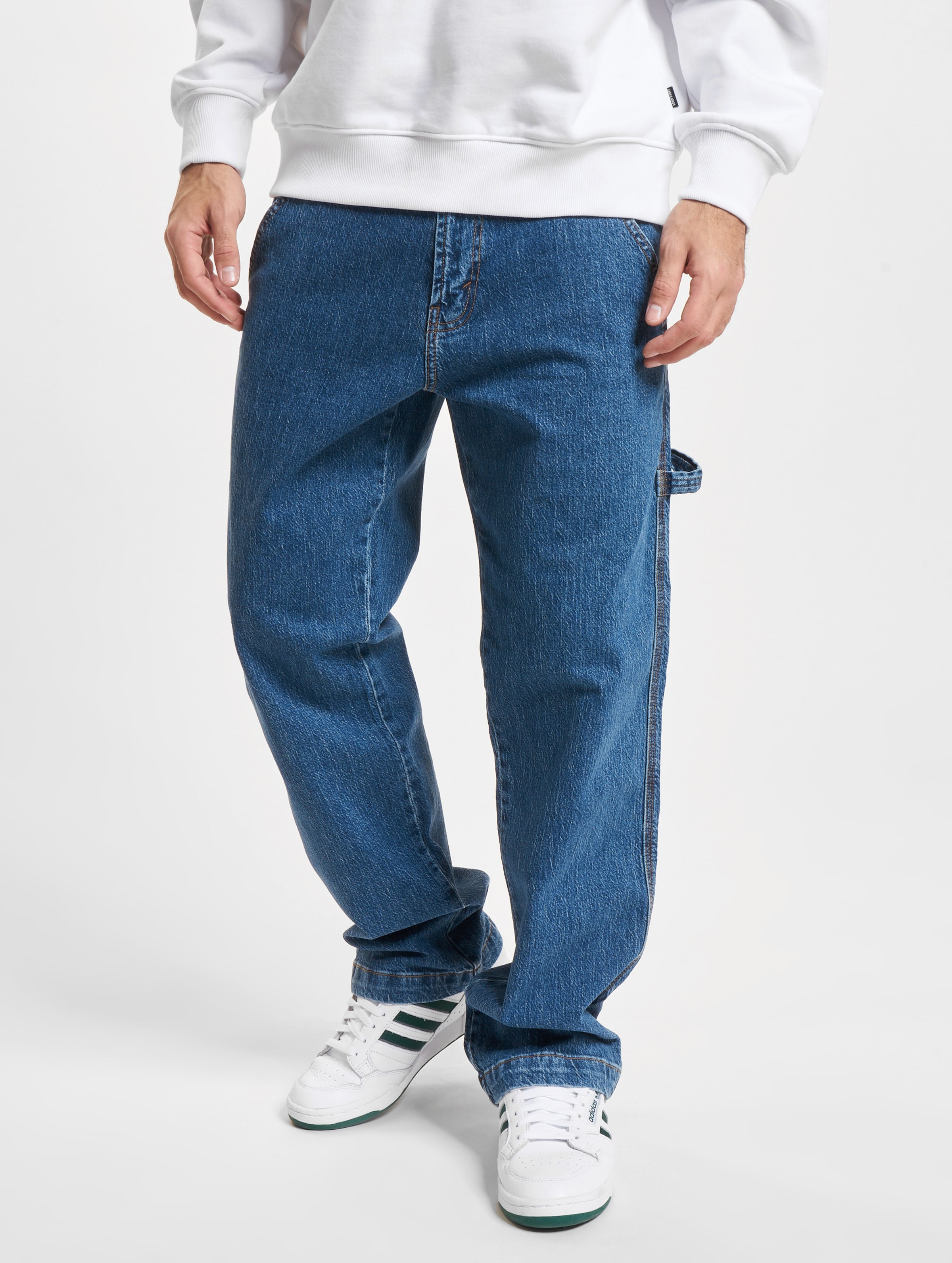 Denim Project Workwear Straight Fit Jeans Mannen op kleur blauw, Maat 29