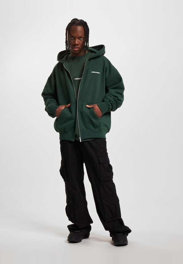 PEGADOR Logo Oversized Sweat Zip Hoodies-5