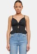 Ladies Waffle Pique Ruffle Top-0