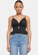 Ladies Waffle Pique Ruffle Top-0