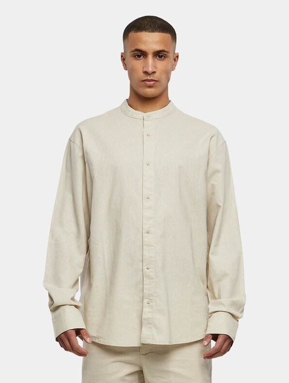 Cotton Linen Stand Up Collar -2