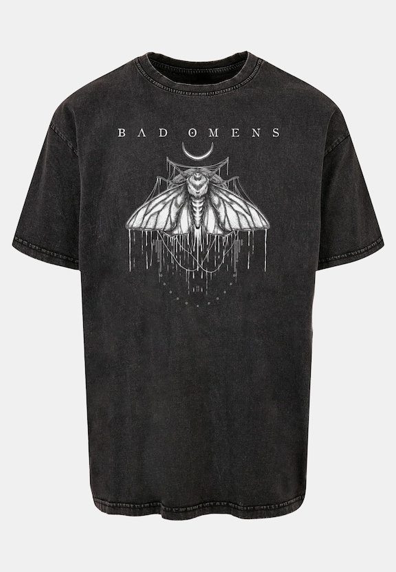 Bad Omens Moth Acid Washed Heavy Oversized Tee-4