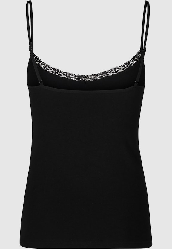 Ladies Basic Tank Top Cotton Lace 2-Pack-3