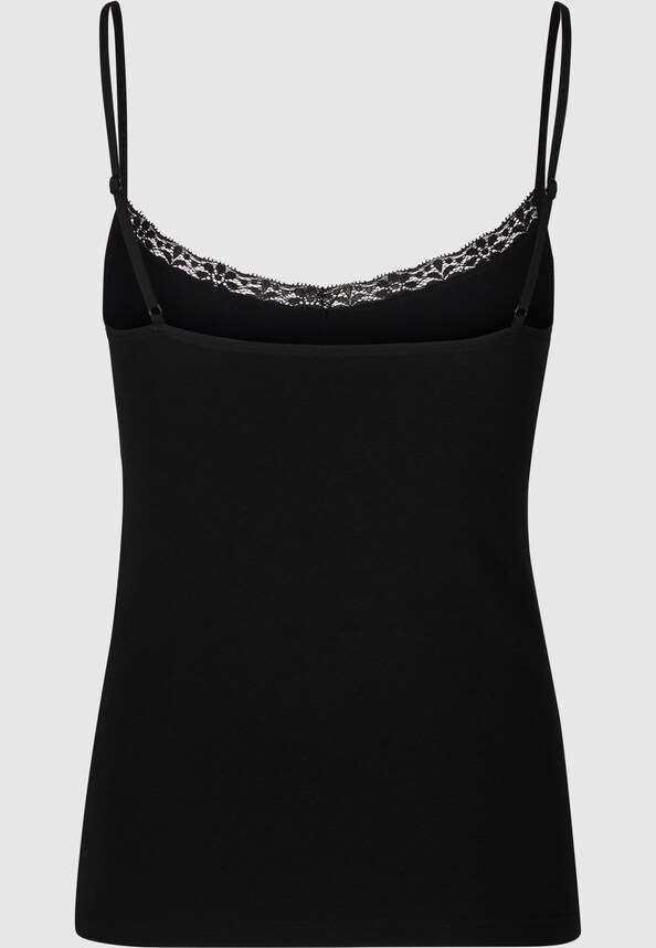 Ladies Basic Tank Top Cotton Lace 2-Pack-3