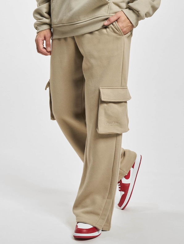 Sean John Script Logo Peached Slit Sweat Pants-0