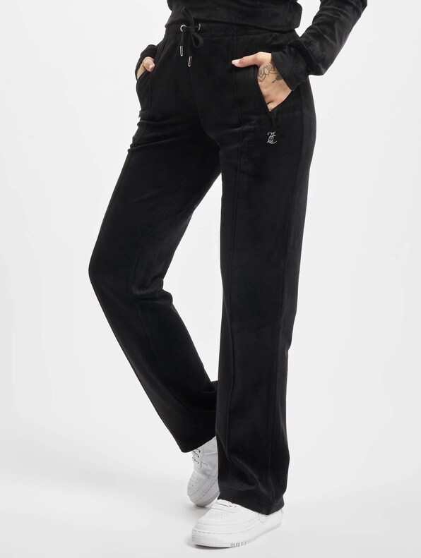 Juicy Couture VELOUR TRACK PANTS WITH DIAMANTE BRANDIN-1