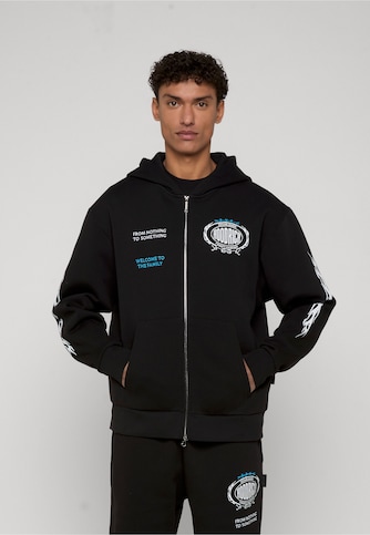 Noir_ Oversized Zip Through Hoodie