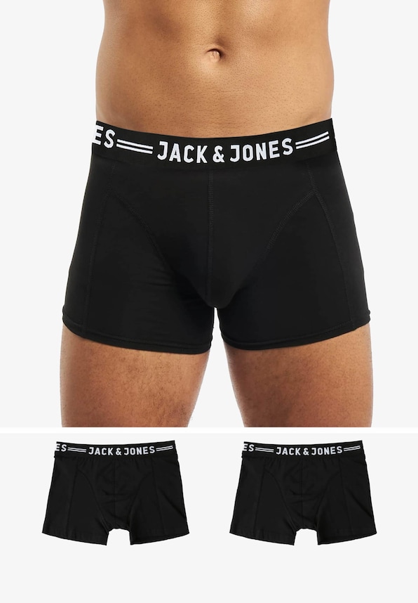 Jack & Jones Sense 3-Pack Noos Trunks Black/Detail Black-0