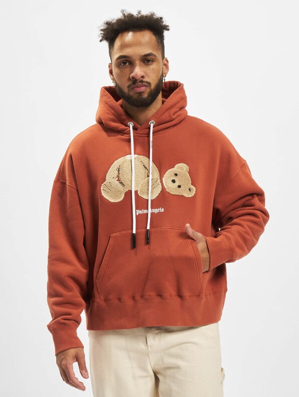 logo-embroidered teddy bear in brown - Palm Angels® Official