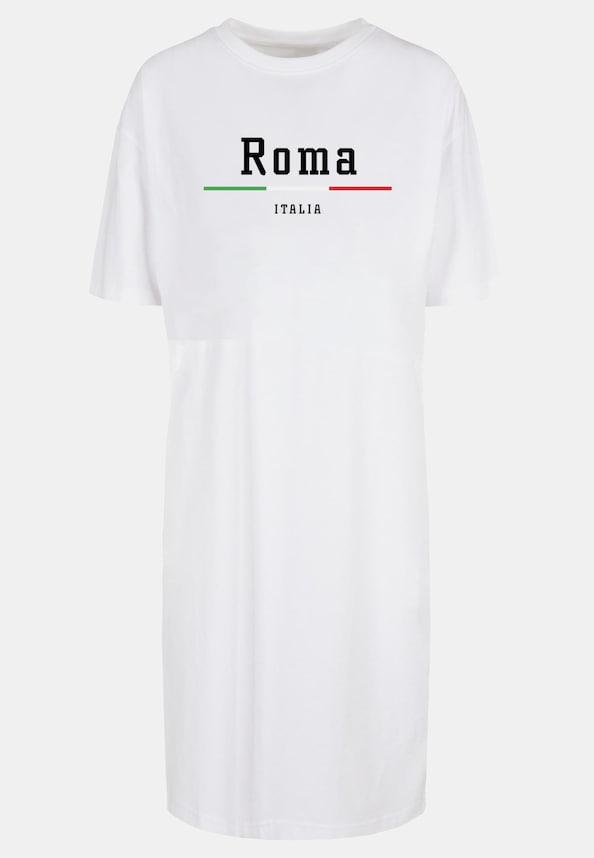 Ladies Roma Organic Oversized Slit Tee Dress-4