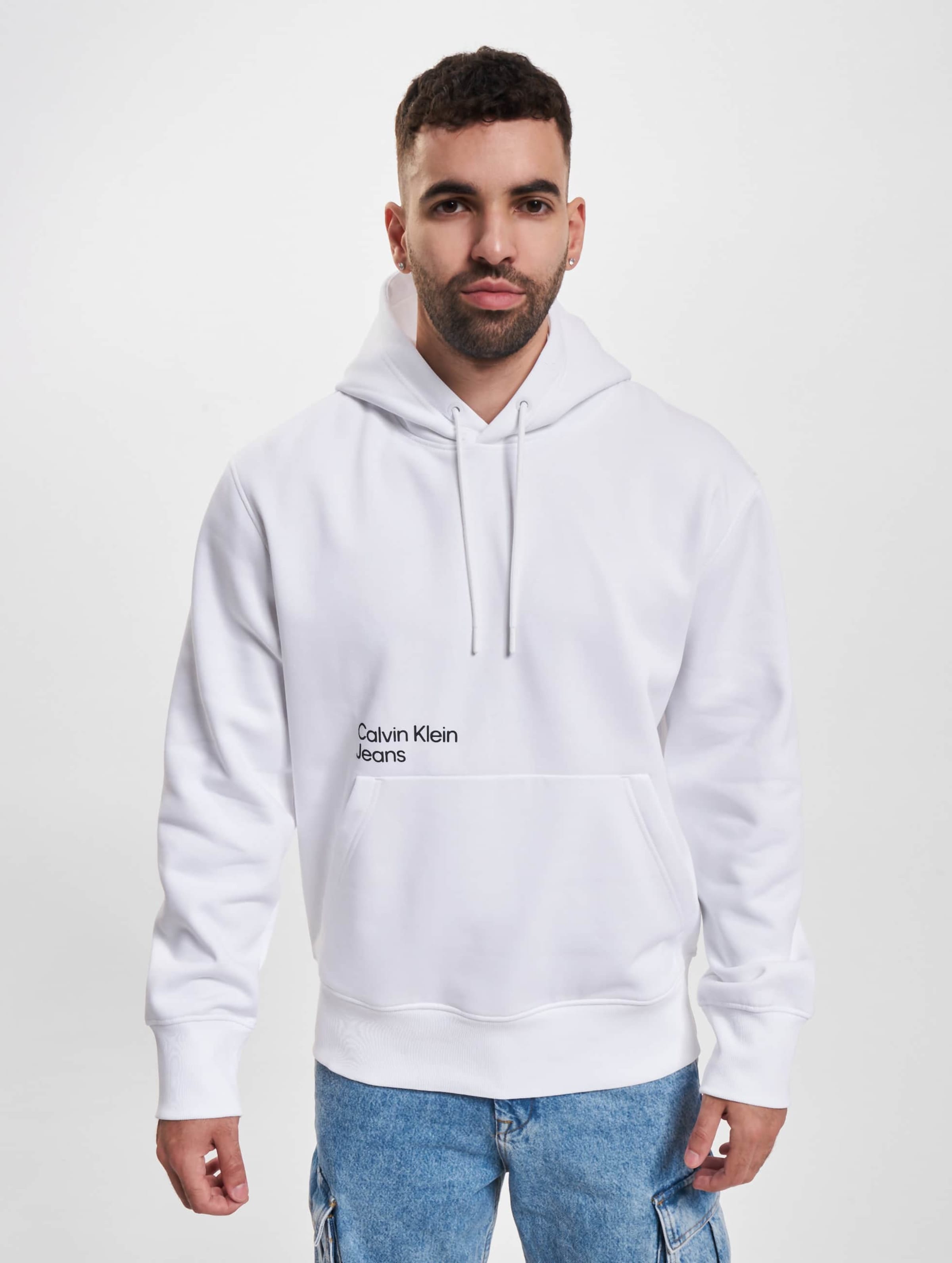 White on sale denim hoodie