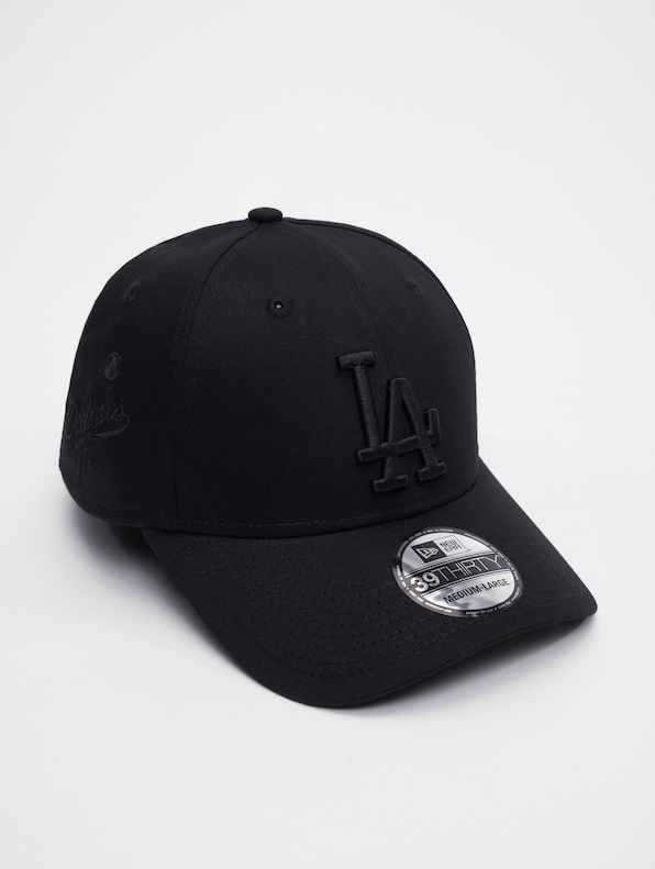 New Era Monochrome 39Thirty Los Angeles Dodgers Snapback Caps-1