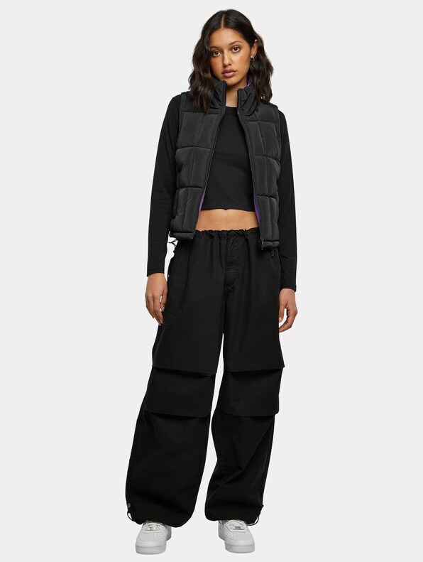 Ladies Reversible Cropped Puffer Vest-5