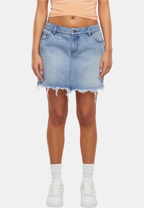 KW242-042-1 Karl Kani OG Old English Denim Skirt-0