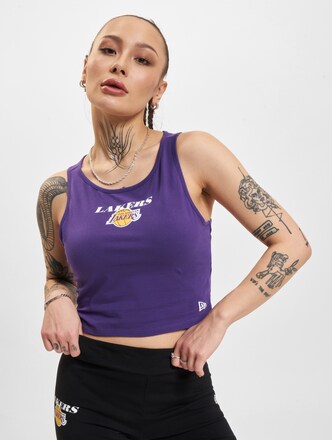 New Era NBA Team LA Lakers Logo Crop Tank Top