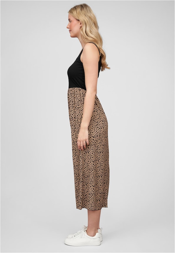 Cloud5ive Damen Maxi-Kleid Rundhals mit Punkt Print-3