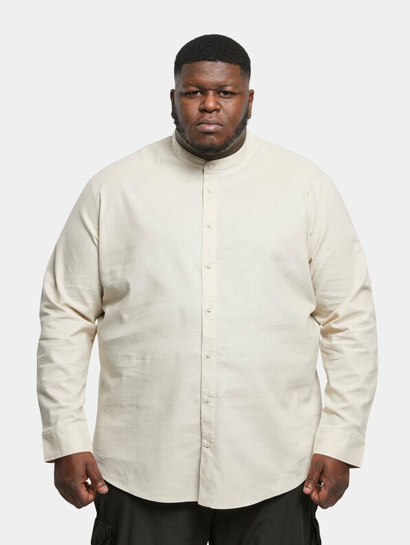 Cotton Linen Stand Up Collar -2