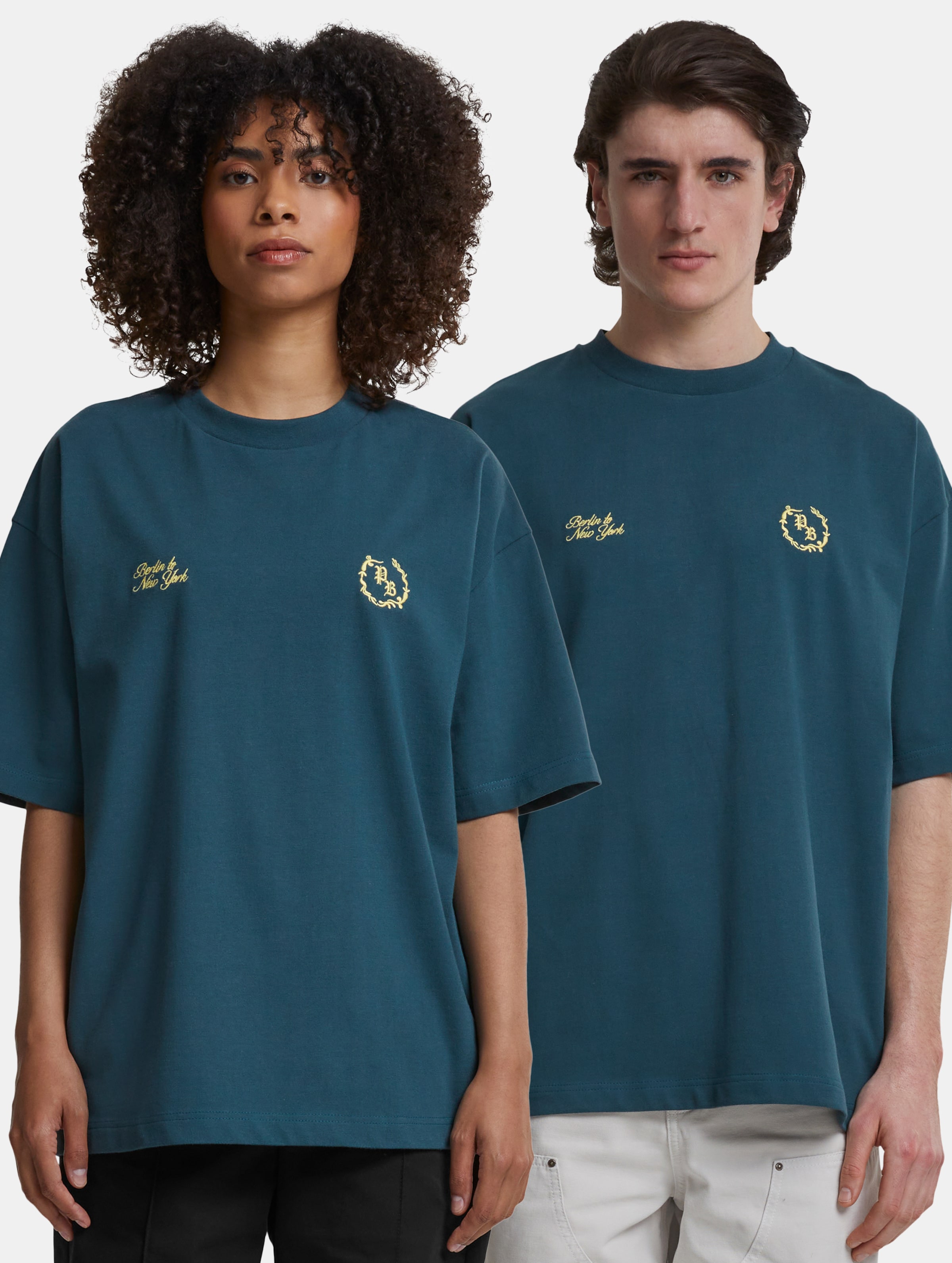 Prohibited Logo T Shirt Frauen,Männer,Unisex op kleur groen, Maat L