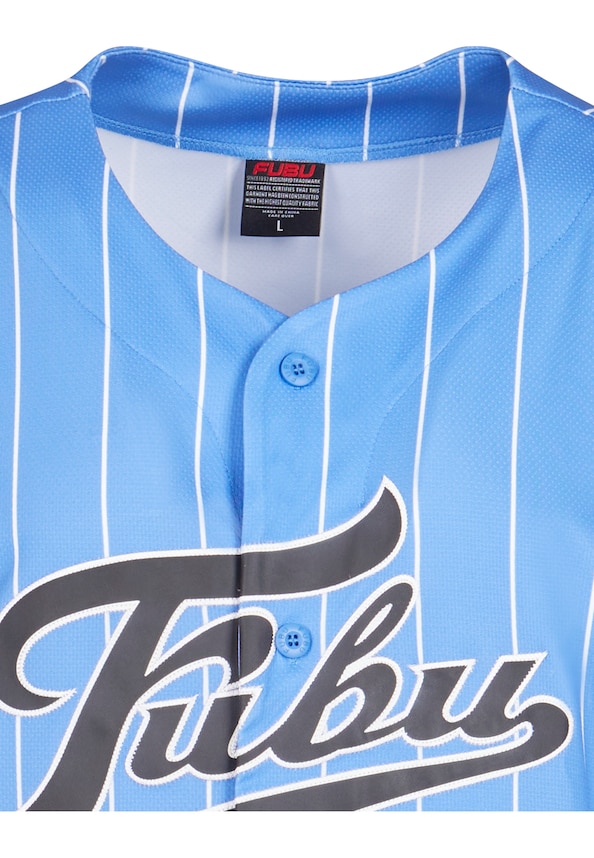 FM242-001-1 Fubu Varsity Mesh Pinstripe Baseball Jersey-5