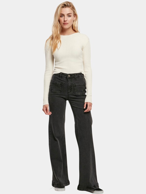 Ladies Short Rib Knit Twisted Back -3