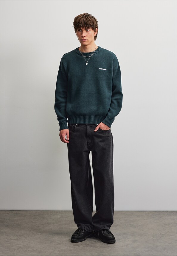 Logo Oversized Knit Sweater-3
