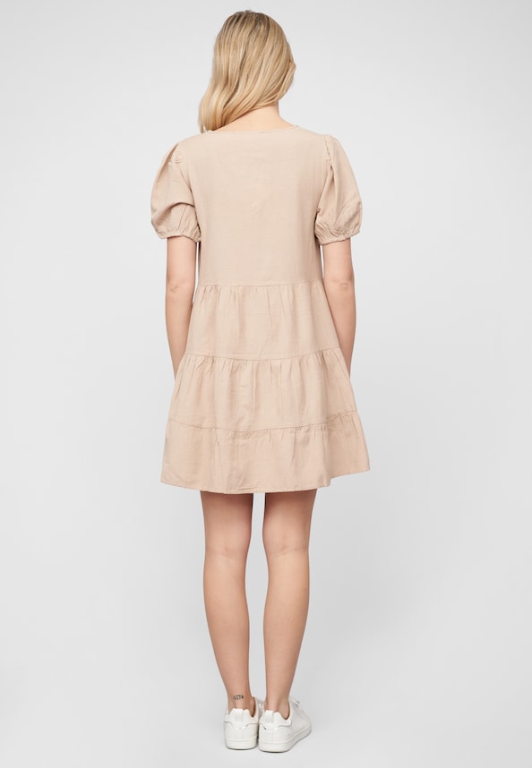 VIPRISILLA V-NECK S/S SHORT DRESS-1