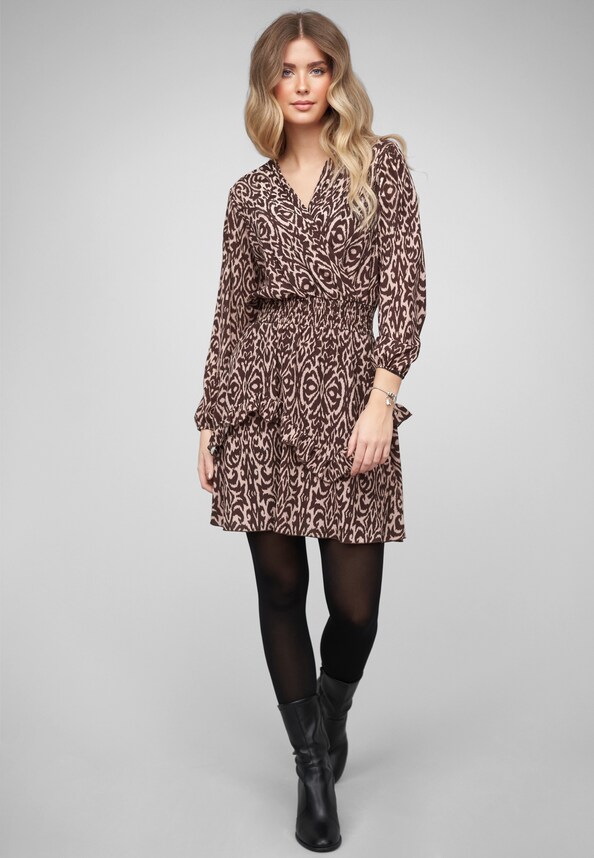 Longsleeve Dress with abstract print-4
