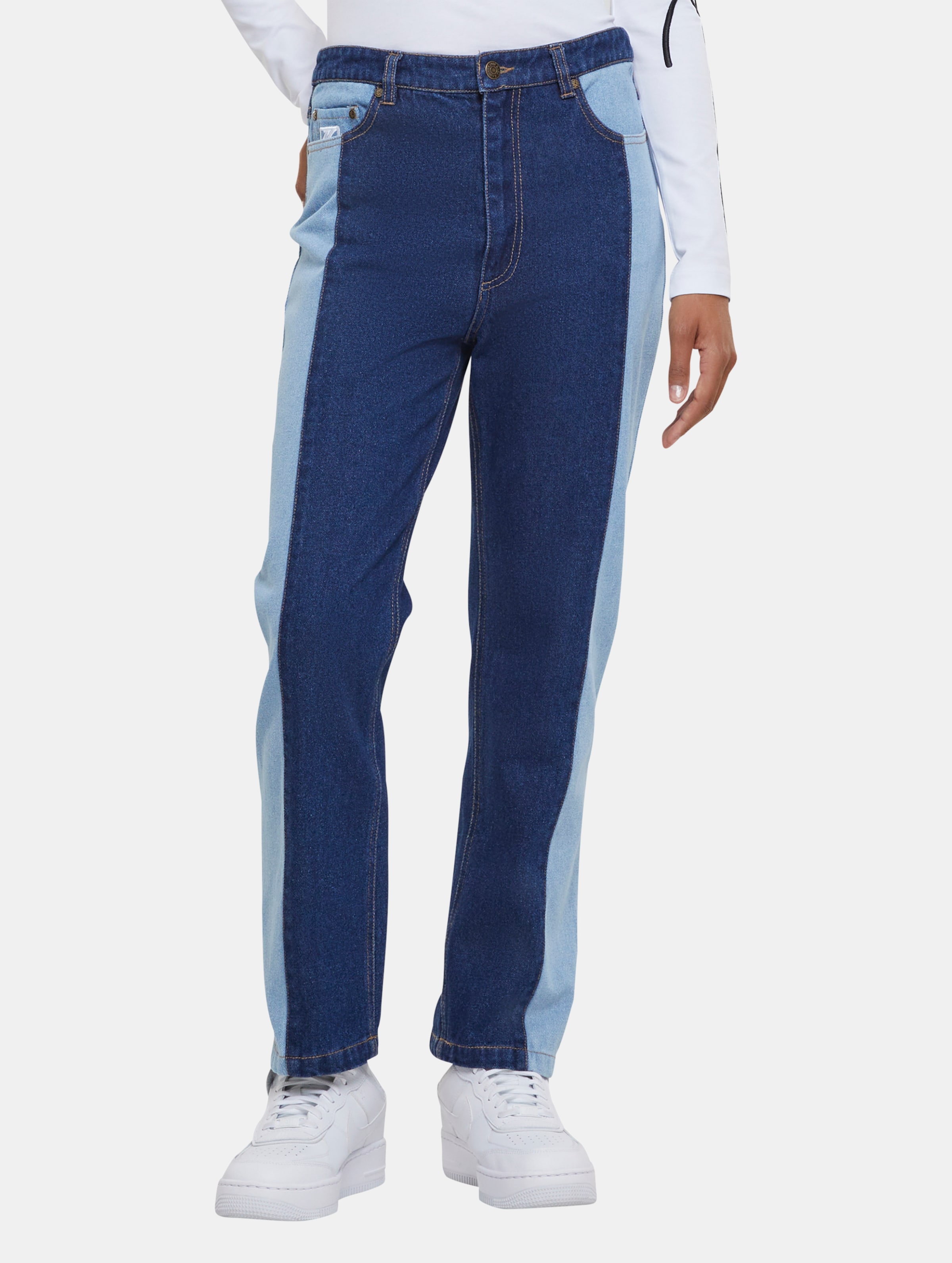 Karl Kani OG Block Jeans Frauen,Unisex op kleur blauw, Maat M
