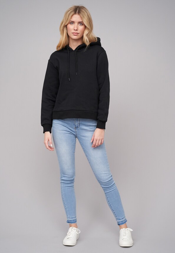 Ladies 77 Good Things Black Everyday Hoodie-4