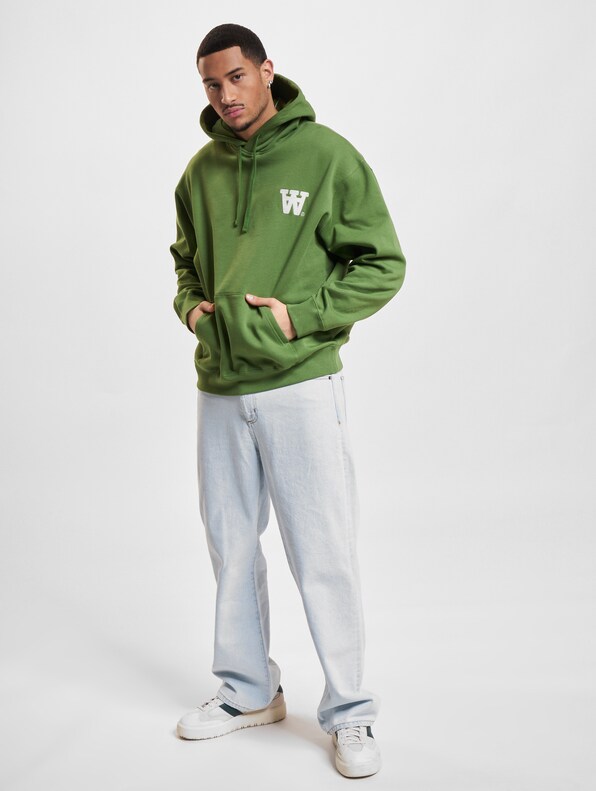 Wood Wood Cass Aa Moss Embroidery Hoodie-4