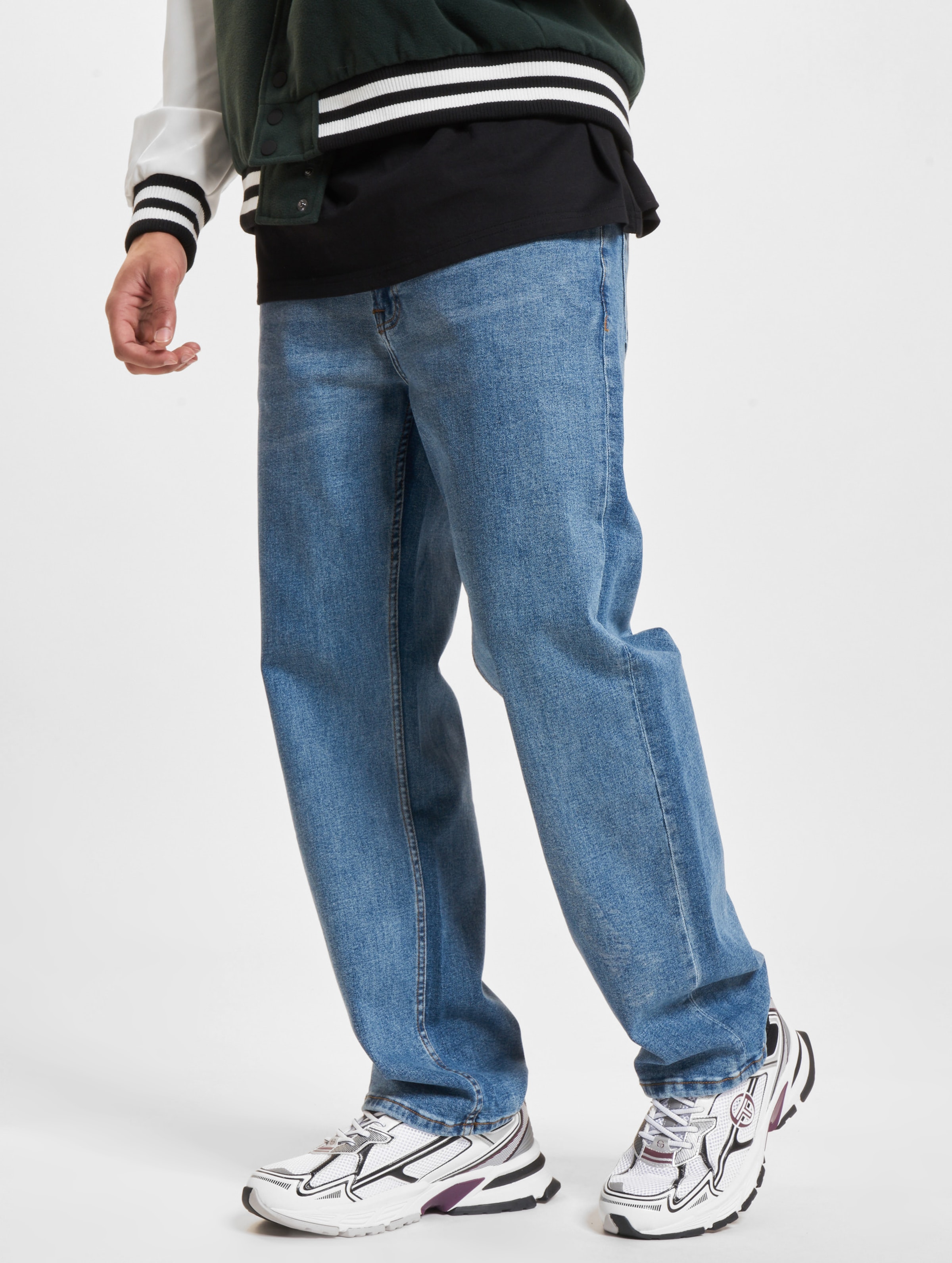 Denim Project Recycled Loose Jeans Mannen op kleur blauw, Maat 3232