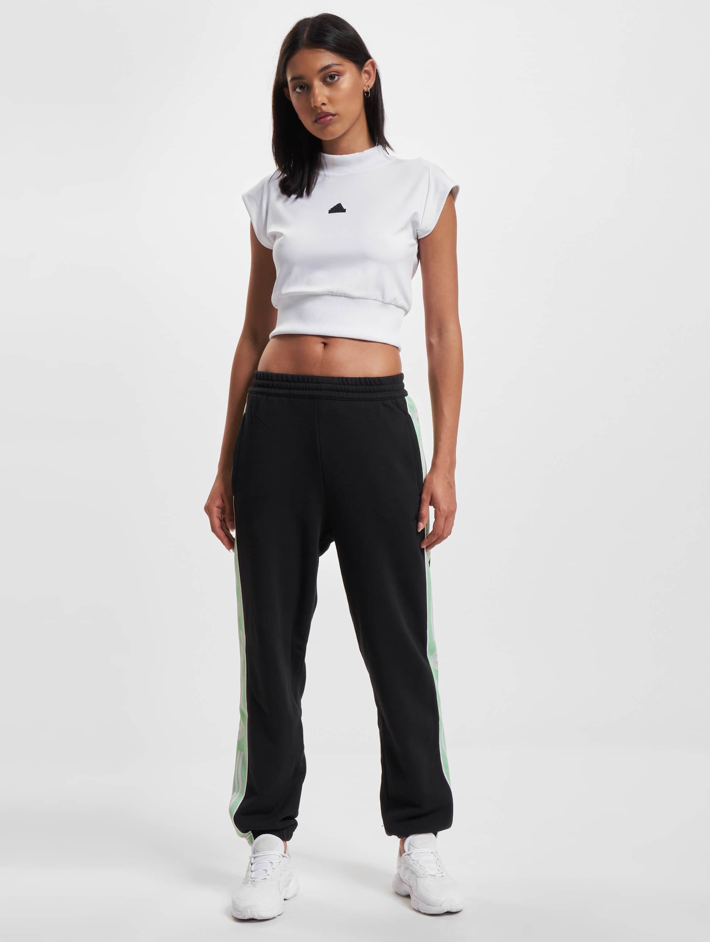 Adidas tape crop hoodie best sale