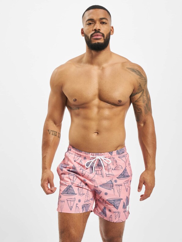 Urban Classics Pattern  Swim Trunks-2