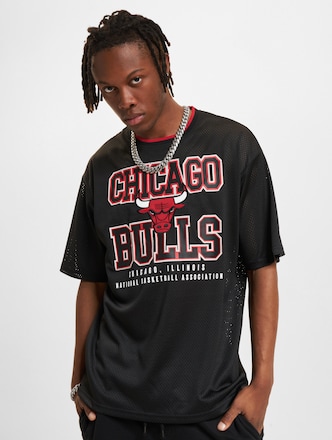 NBA Patch Oversize Mesh T-Shirts Chicago Bulls